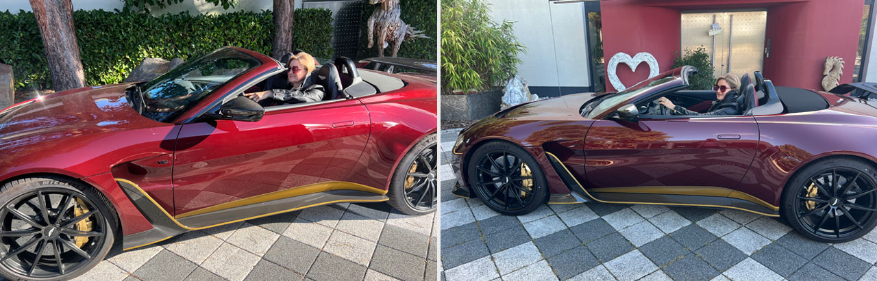Isabelle A. im Auto
